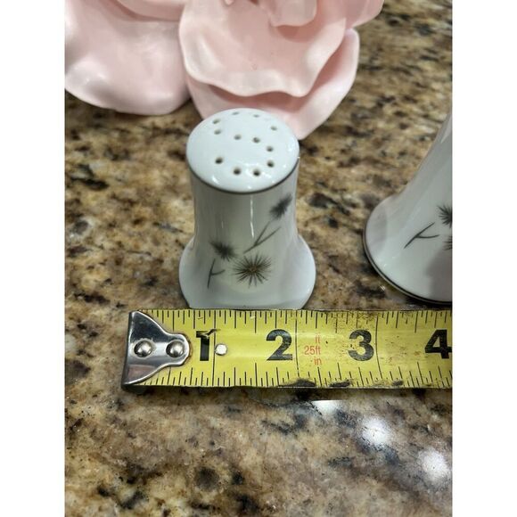 Creative Salt & Pepper Shaker Platinum Star Burst Fine China Japan 1014 Atomic - Picture 9 of 9